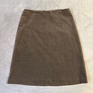 90s Gap Y2K Stretch Corduroy Midi Skirt Size 8 Brown Vintage Retro Rory Gilmore